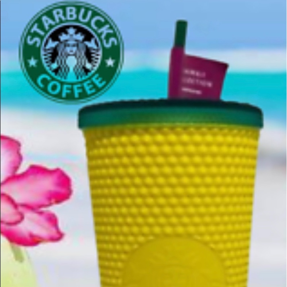 Starbucks NWT Hawaiian Exclusive Pineapple studded tumbler.